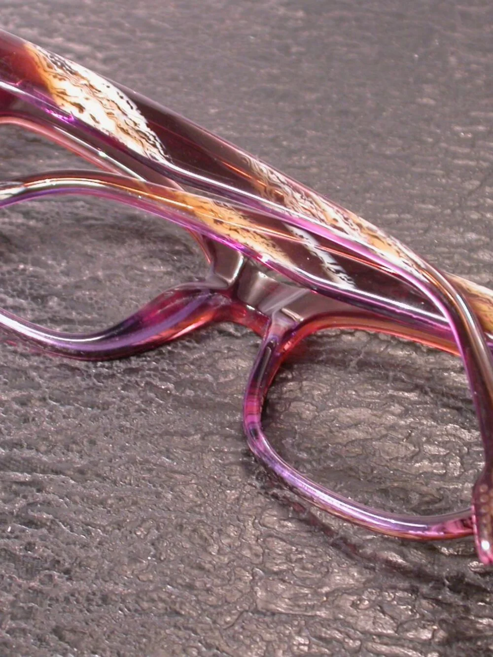 State Optical Halsted Purple Clear Eyeglasses Frames Made in USA
